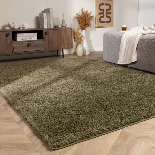 NATURL. Hoogpolig vloerkleed - Wish Groen - 120x170cm