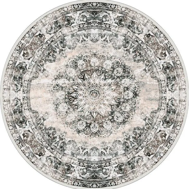 Veer Carpets Vloerkleed Viola Antraciet - Vintage Design Vloerkleed met Verweerd Patroon