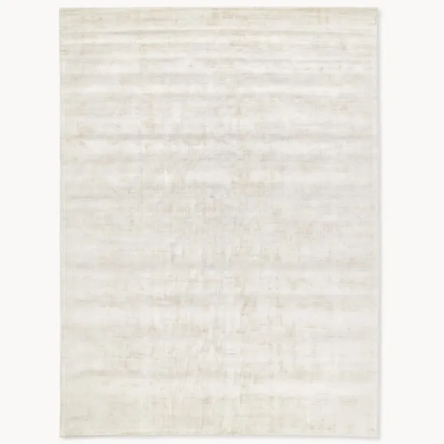 Westwing Collection Handgeweven viscose vloerkleed Jane Wit
