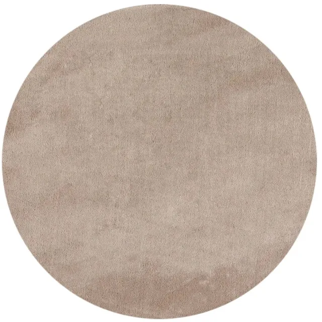 Dutch XXL Rond Wasbaar Vloerkleed | Tapijt | Sky | Uni | Beige | 200x200 cm