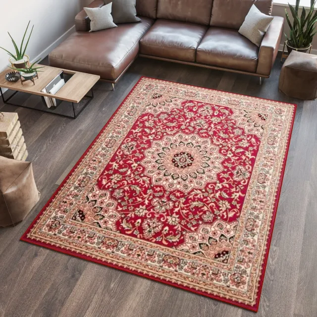 Tapiso Atlas PP Vloerkleed Rood Woonkamer Tapijt Maat- 200x300 Rood 13