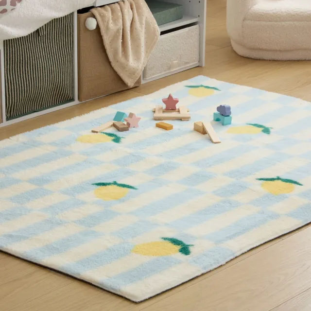 Atmosphera Kids Couka Vloerkleed Citroen - 100x150cm - Blauw