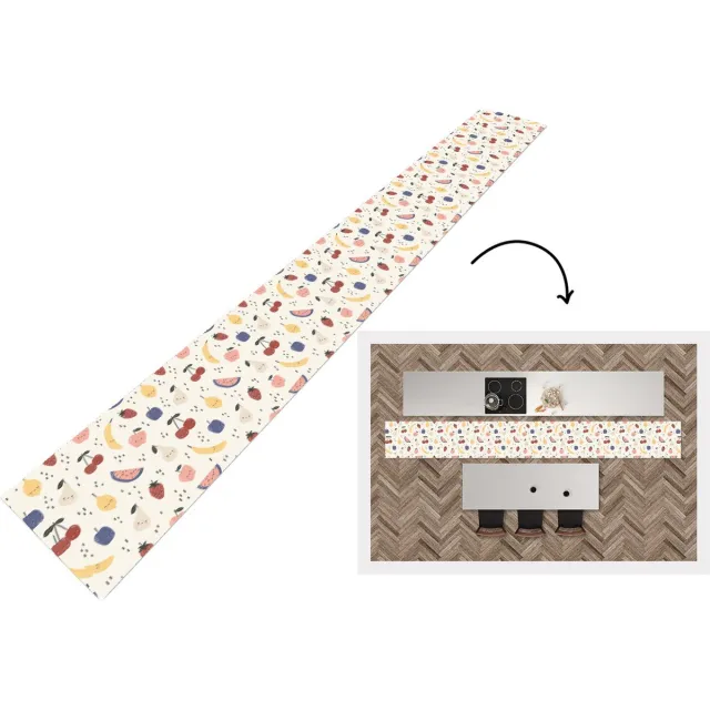 KitchenYeah Keukenloper - Keukenmat - Design - Fruit - Kawaii - Patronen - Keuken vloerkleed multicolor, foto 3
