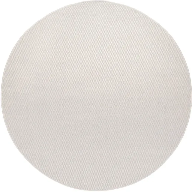 flycarpets Veniro Effen Binnen en Buitenkleed Crème / Wit - Laagpolig Vloerkleed Buiten - Tuinkleed / Tuintapijt