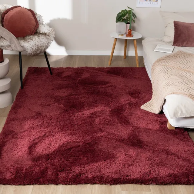 Fraai Wasbaar hoogpolig vloerkleed - Ziggy Rood | Warm - 120x170cm