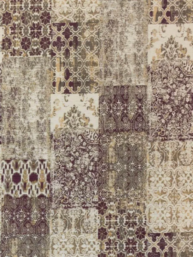 Gínore Vintage patchwork - Treating Taupe - 200x280 - Safou Paars