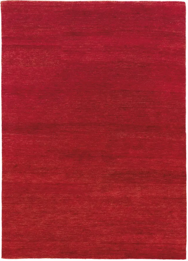 Lino Heritage Vermillion Tapijt 140x200cm - Rood Handgeknoopt Hoogpolig Vloerkleed van Pure Wol - 100% Handgesponnen Wol – 4,5 kg/m² - 57.800 knopen/m² - 15mm dik - Duurzaam Luxe Tapijt voor Woonkamer, Slaapkamer, Hal of Eetkamer
