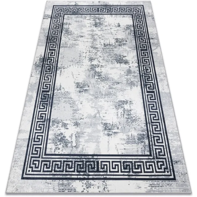 RUGSX Kleden Rugsx ANDRE 1189 tapijt wasbaar marmer, grieks antislip 160x220 cm Zwart