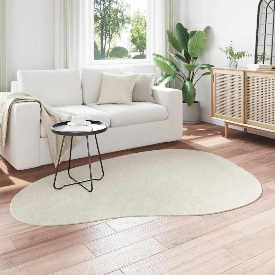 vidaXL Tapijt HUARTE Crèmekleurig 140 x 200 cm Polyester, foto 3