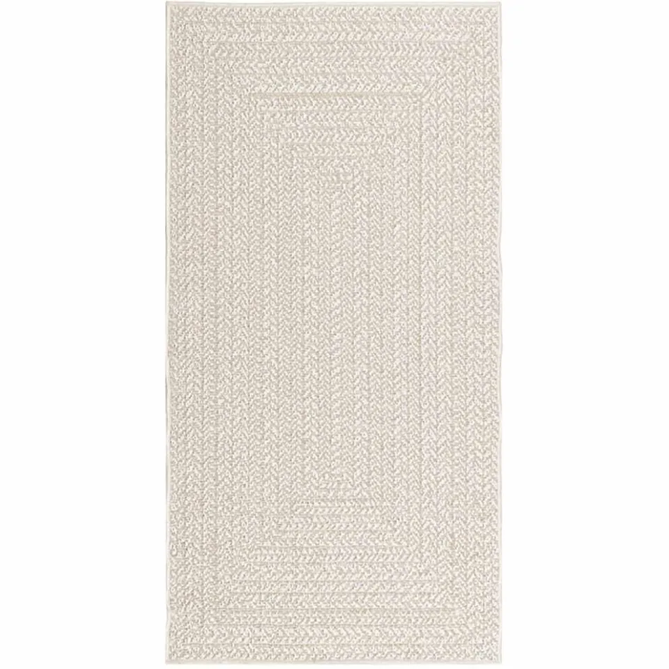 vidaXL Vloerkleed ZIZUR room binnen en buiten 80x150 cm jute look crème, foto 2