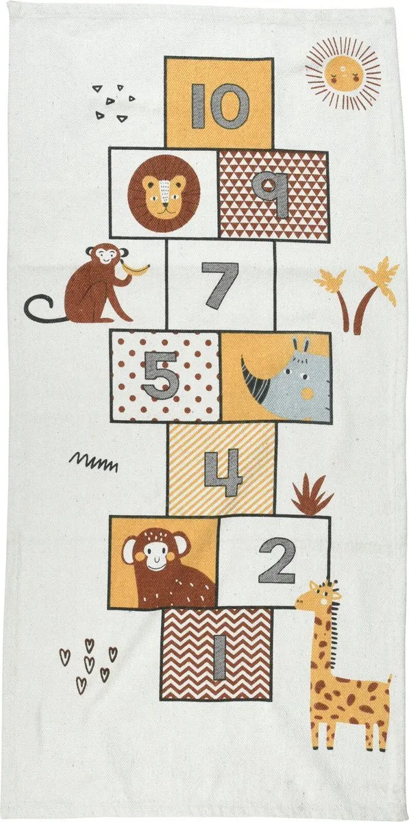 Konges Sløjd Vloerkleed / Tapijt Safari - Hinkelpad - 70 x 140 cm - Katoen Multicolor