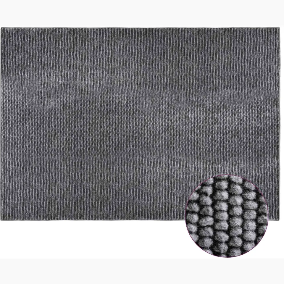 vidaXL Vloerkleed Antraciet 160 x 230 cm 100% Polyester 3 mm Wasbaar Anthraciet
