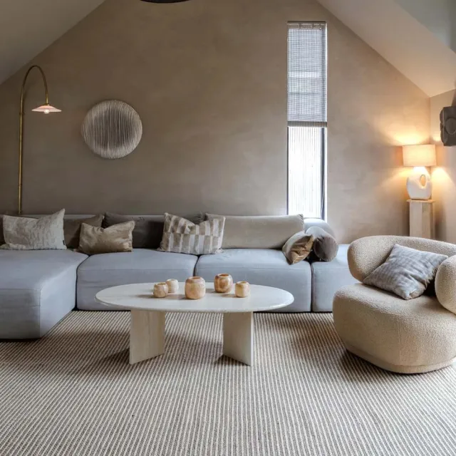 Nordic Weavers Wollen vloerkleed - Strim beige