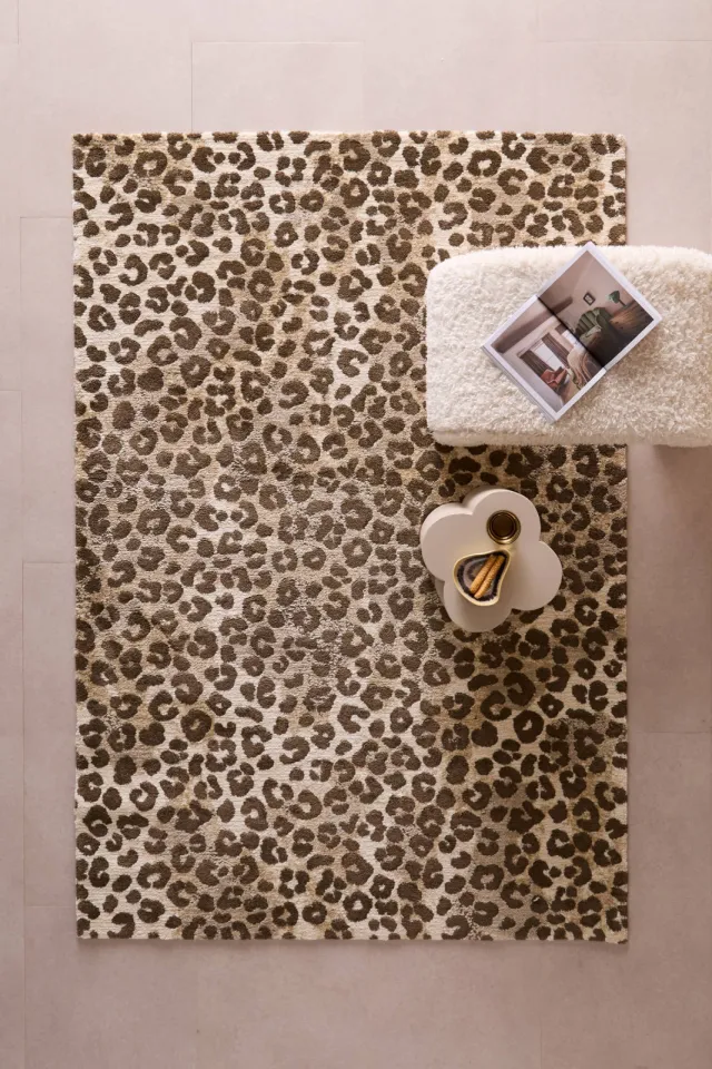 NOUS Living vloerkleed panterprint bruin, foto 2