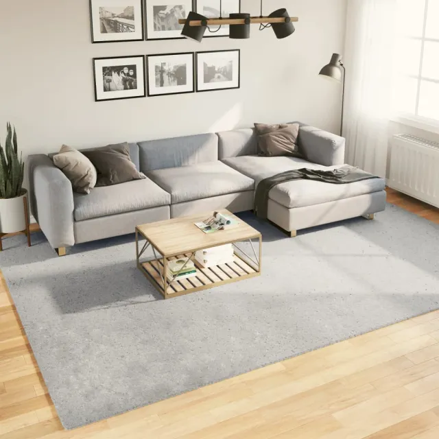 vidaXL Vloerkleed HUARTE laagpolig zacht wasbaar 240x340 cm grijs