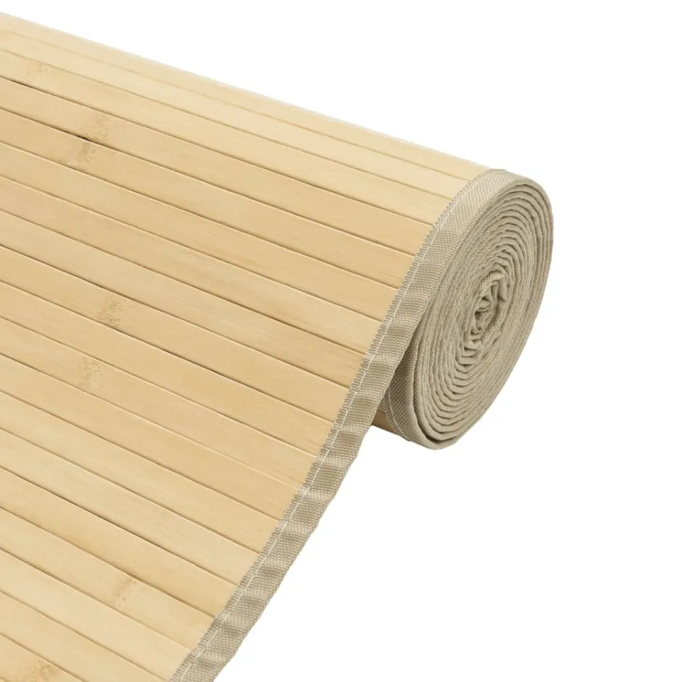 vidaXL Vloerkleed rechthoekig 100x400 cm bamboe lichtnaturel beige, foto 4
