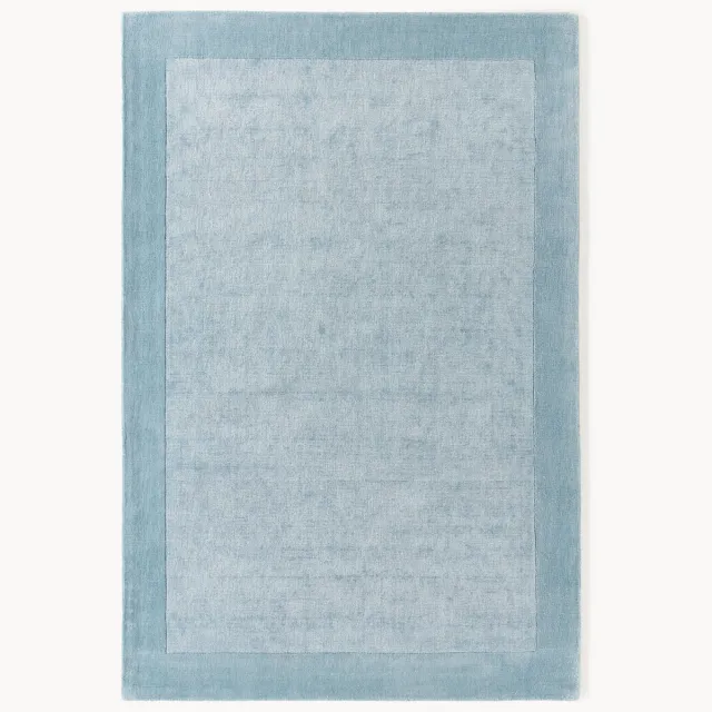 Westwing Collection Laagpolig vloerkleed Kari Blauw