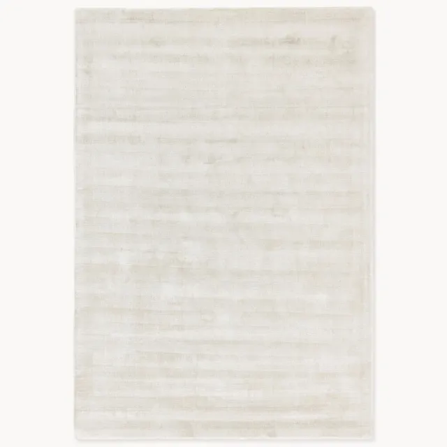 Westwing Collection Handgeweven viscose vloerkleed Jane Wit