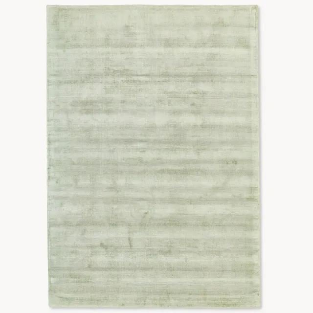 Westwing Collection Handgeweven viscose vloerkleed Jane Lichtgroen
