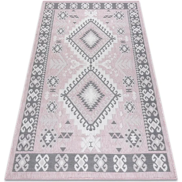 Kleden Rugsx Sisal tapijt SION azteeks 3007 plat te roze