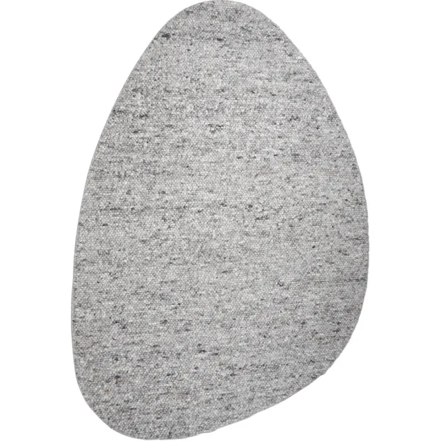 Veer Carpets Vloerkleed Stone Licht Grijs 421 - Kiezelvormig - Wollen Design Vloerkleed in Scandinavische / Japandi Stijl
