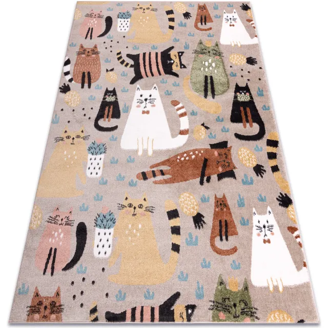 RUGSX Kleden Rugsx Tapijt FUN Kittens voor kinderen, katten beige 240x330 cm