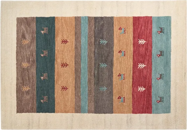 Beliani SARILAR - Modern vloerkleed - Multicolor - Wol Meerkleurig