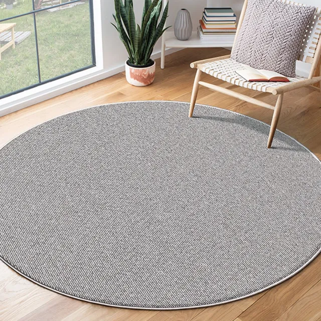 the carpet Natal Modern enkelkleurig vloerkleed woonkamer, geschikt voor de keuken, getuft, robuuste korte pool met vilten rug, zacht & vuilafstotend, Grijs, 80 cm