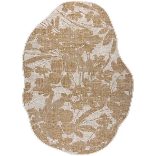 RUGSX Kleden Rugsx ORGANIC 2735 sisaltapijt Bloemen ecru / natuurlijk 240x330 cm Beige