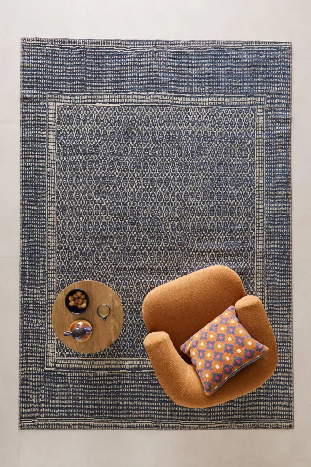 NOUS Living Tulia vloerkleed blauw, foto 2