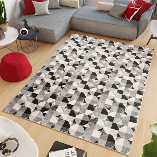 Tapiso Lazur Vloerkleed Grijs Modern Woonkamer Abstract Tapijt Grijs Zwart