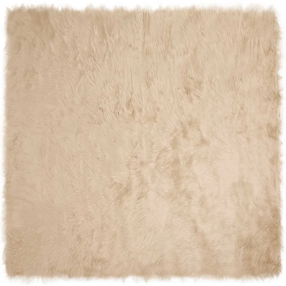 vidaXL Tapijt van imitatie TAFALLA Beige 200 x 200 cm Polyester