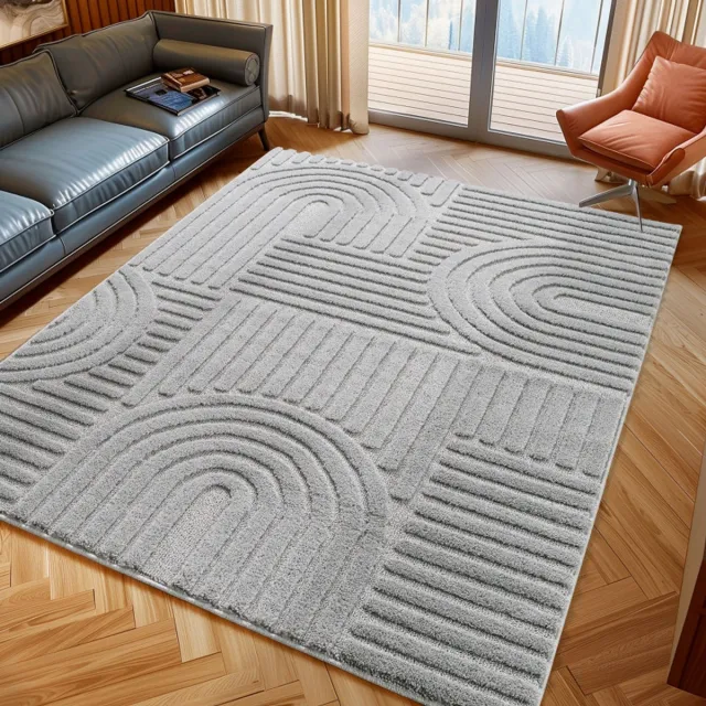 Ayyildiz Vloerkleed Art Rond Trendy Japandi Vloerkleed Grijs 120 x 120 cm rond