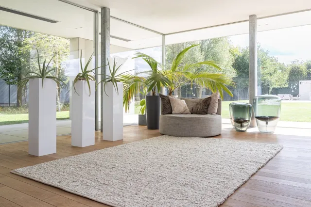 Acsento Ferrara Natural Mix 115 Vloerkleed - 160 x 230 cm - Beige - Rechthoekig - Wol - Woonkamer, Slaapkamer - Gespikkeld - Modern, Scandinavisch