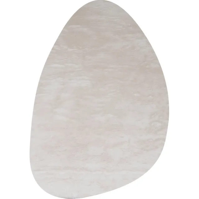 Veer Carpets Vloerkleed Morbido Ivory 2810 - Kiezelvormig 160 x 230 cm - Extra Hoogpolig Fluffy Vloerkleed in Scandinavische / Hotel Chique Stijl Wit