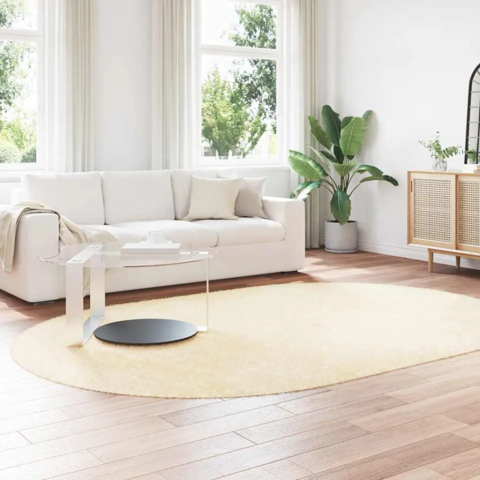 vidaXL Hoogpolig vloerkleed NAVARRA 300x200 cm polyester crèmekleurig, foto 2
