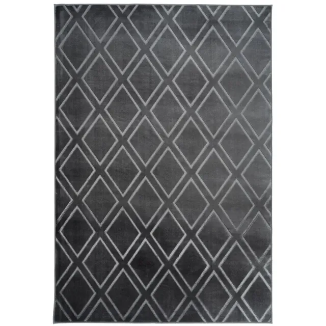 Dutch XXL Marokkaans Vloerkleed | Tapijt | Monroe | Ruiten | Antraciet | 160x230 cm