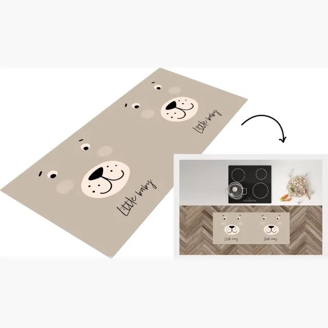 KitchenYeah Keukenloper - Loper keuken - Quotes - Kinderen - Little baby - Spreuken - Keukenloper vinyl Multicolor