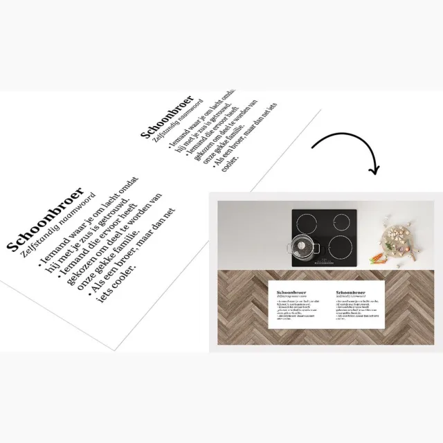 KitchenYeah Keukenloper - Loper keuken - Familie - Broer - Relatie - Keukenloper vinyl Multicolor