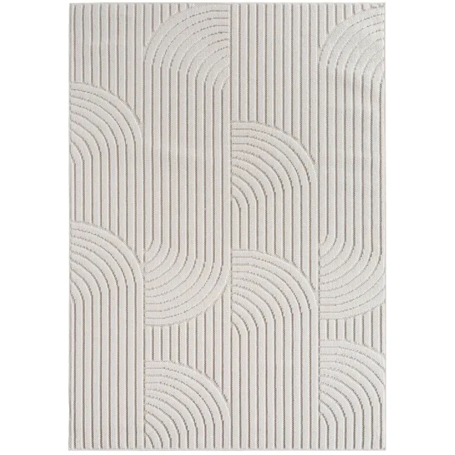 Dutch XXL Japandi Vloerkleed | Tapijt | Helix | Bogen | Crème | 280x370 cm
