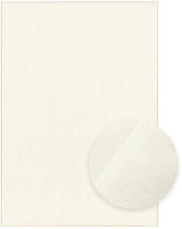 Songmics vloerkleed - 160 x 230 cm - cremewit - laagpolig