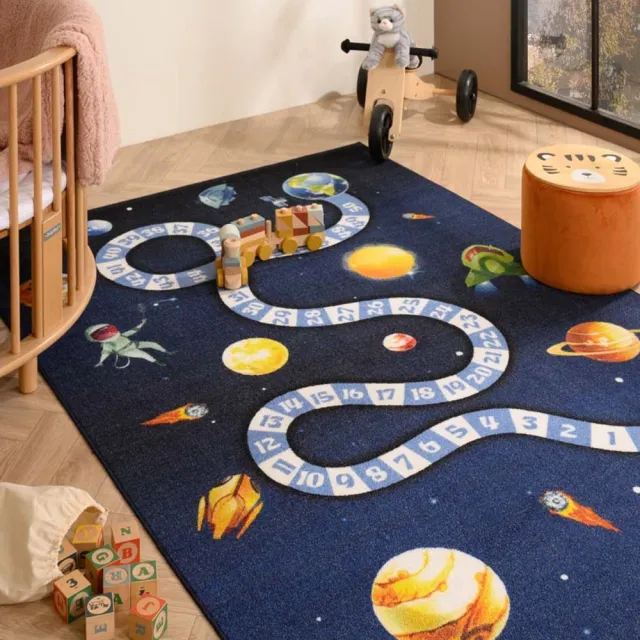 TrueWeave Kindervloerkleed ruimte - Joy donkerblauw 160x230