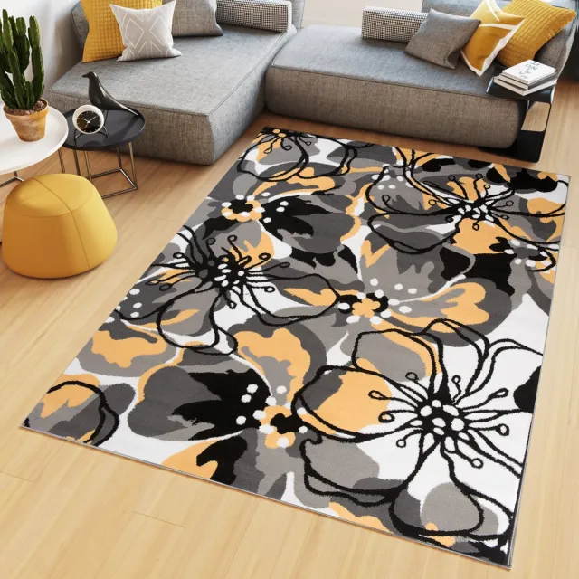 Tapiso Maya Vloerkleed Geel Woonkamer Kleed Modern Tapijt Maat- 250x350