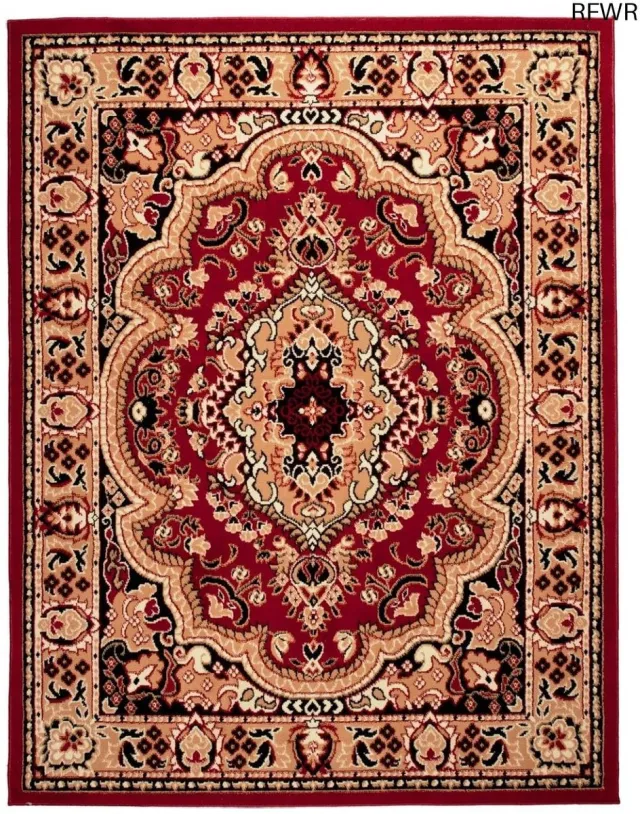 RFWR Vloerkleed Traditioneel - Oriëntaals Tapijt met Klassiek Patroon voor Woonkamer, Slaapkamer, Eetkamer - OEKO-TEX Gecertificeerd - 80x150 cm - Rood