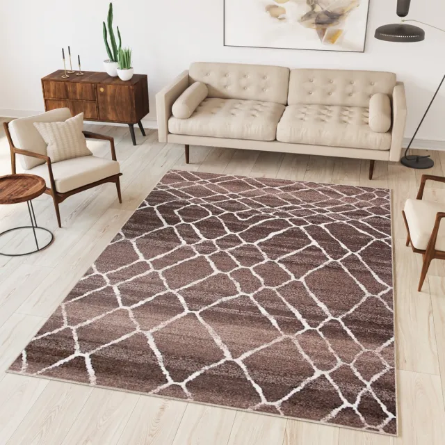 Tapiso Sari Vloerkleed Woonkamer Binnenkleed Tapijt Bruin 5