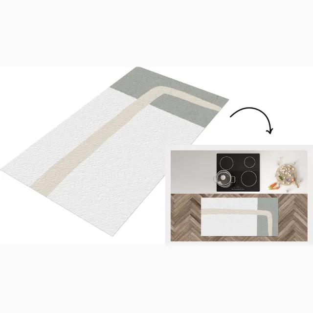 KitchenYeah Keukenloper - Loper keuken - Abstract - Minimalisme - Design - Keukenloper vinyl multicolor, foto 2