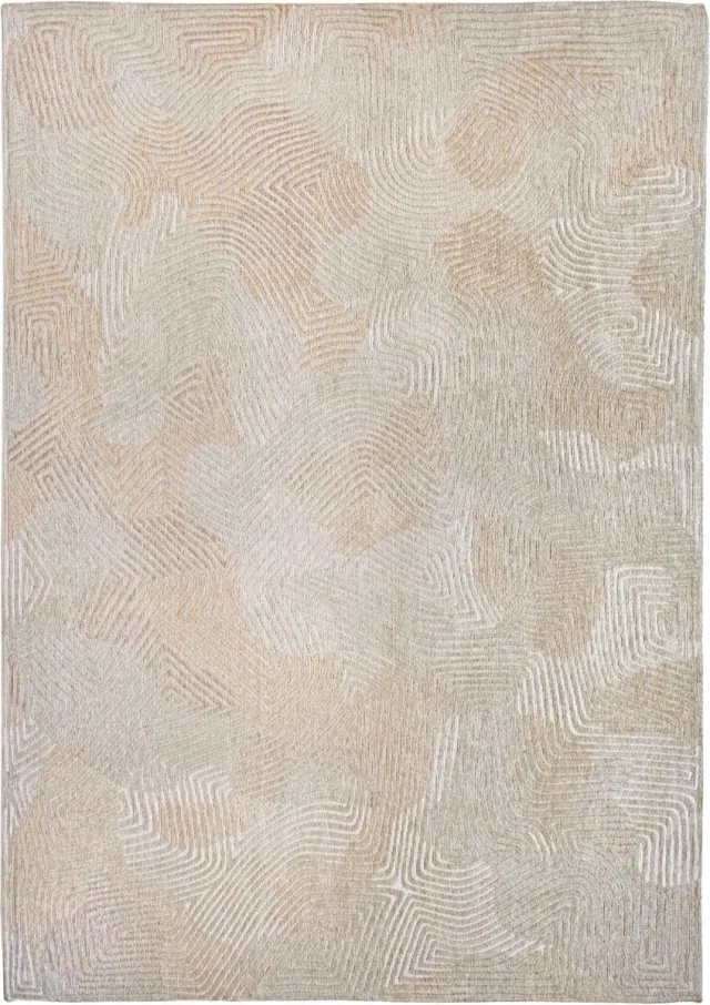 Louis de Poortere Coral Meditation 9229 Shell Beige Rond Vloerkleed - 240 rond - Rond - Laagpolig Tapijt - Modern - Beige