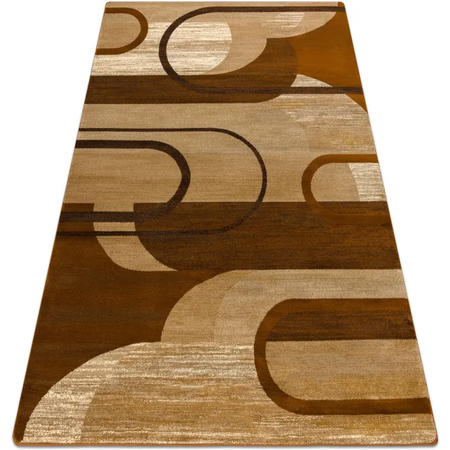 RUGSX Kleden Rugsx Tapijt ROYAL HE405 Geometrisch - bruin / 100x200 cm