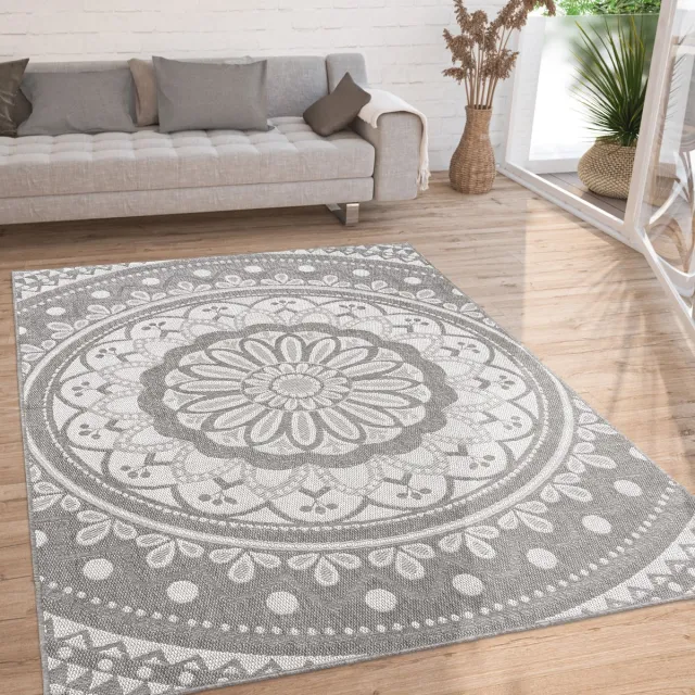 flycarpets Binnen en Buitenkleed - Vloerkleed Brescs - Grijs