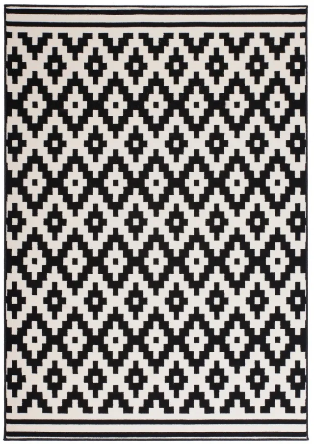 Dutch XXL Scandinavisch Vloerkleed | Tapijt | Now | Ruiten | Zwart/Wit
